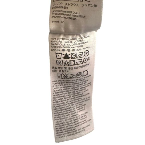 LEVI'S 501 Cropped Distressed Denim in Bowie Blue Sz 27 - Picture 6 of 6